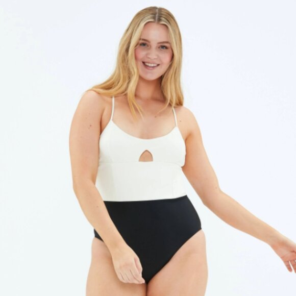 summersalt Other - 🌊 SUMMERSALT Color Block One-Piece Swimsuit | Size 10 | White/Black 🌊